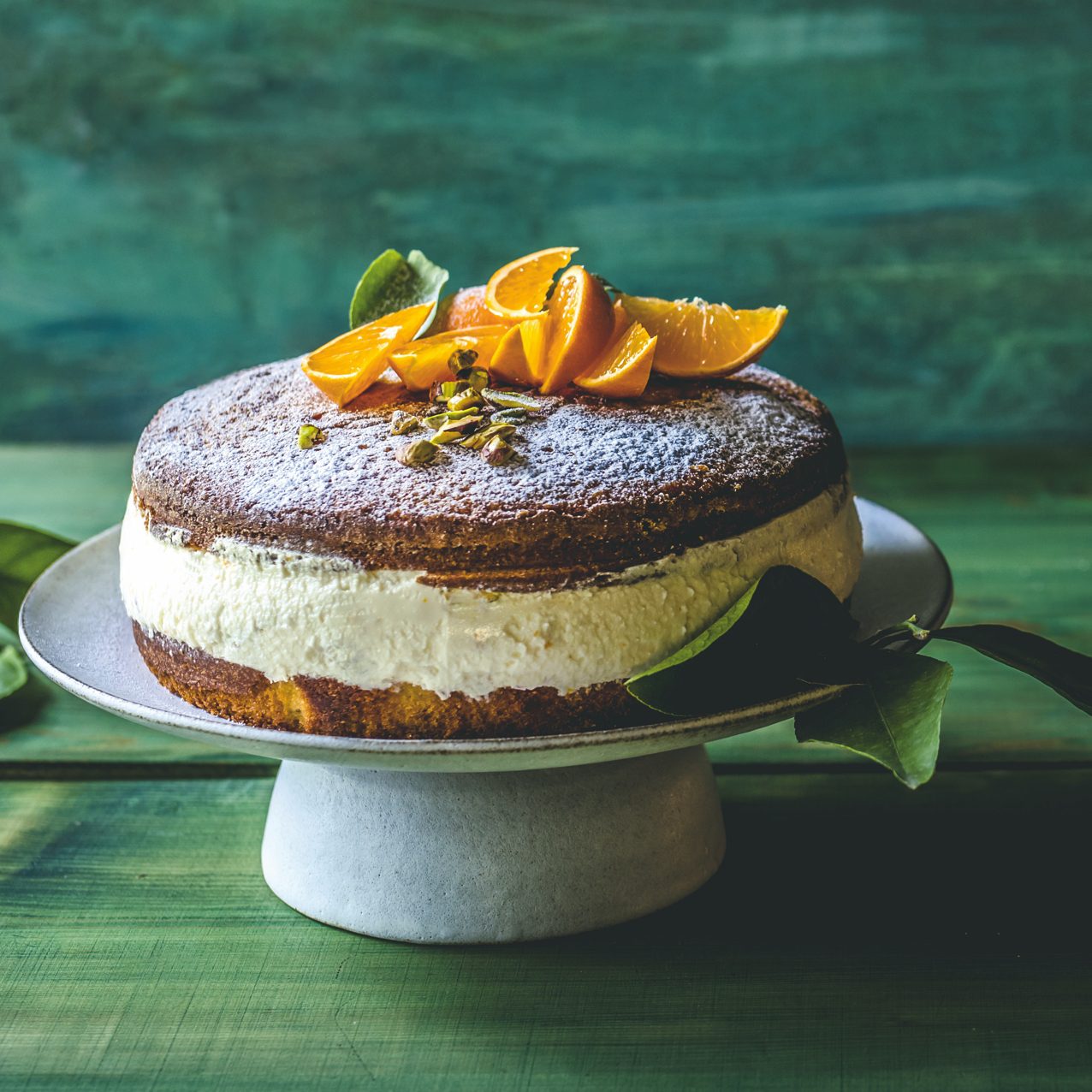 mandarínkový koláč s ricotta krémom