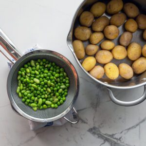 ľahký zemiakový šalát postup
